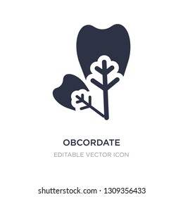 obcordate icon on white background. Simple element illustration from Nature concept. obcordate icon symbol design.