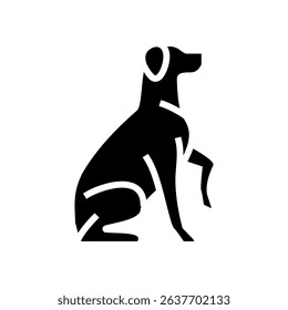 obedience training dog competition show glyph icon vector. obedience training dog competition show sign. isolated symbol illustration