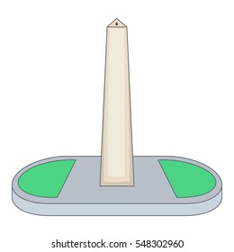 Obelisco of Buenos Aires, Argentina icon. Cartoon illustration of Obelisco of Buenos Aires, Argentina vector icon for web