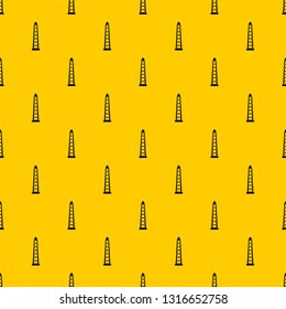 Obelisco of Buenos Aires, Argentina pattern seamless vector repeat geometric yellow for any design