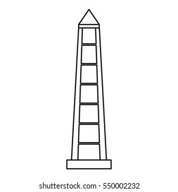 Obelisco of Buenos Aires icon. Outline illustration of Obelisco of Buenos Aires vector icon for web