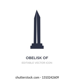 obelisk of buenos aires icon on white background. Simple element illustration from Monuments concept. obelisk of buenos aires icon symbol design.