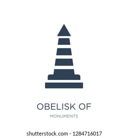 obelisk of buenos aires icon vector on white background, obelisk of buenos aires trendy filled icons from Monuments collection, obelisk of buenos aires vector illustration