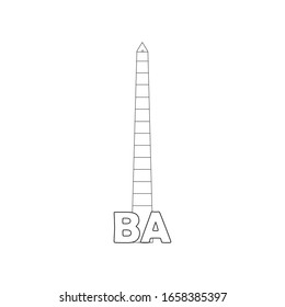 obelisk buenos aires Vektorillustration Symbol