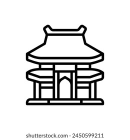 Obelisk Byodo Outline Icon Vector Illustration