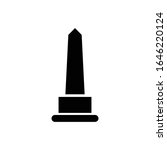 Obelisk with glyph icon vector