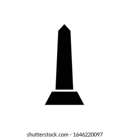 Obelisk mit der Vektorillustration von Glyphymsymbol