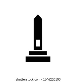 Obelisk mit der Vektorillustration von Glyphymsymbol