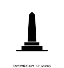 Obelisk mit der Vektorillustration von Glyphymsymbol