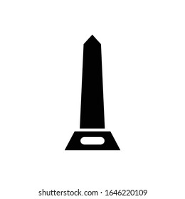 Obelisk mit der Vektorillustration von Glyphymsymbol