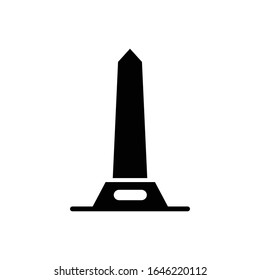 Obelisk mit der Vektorillustration von Glyphymsymbol