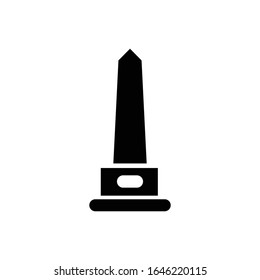 Obelisk mit der Vektorillustration von Glyphymsymbol