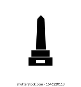 Obelisk mit der Vektorillustration von Glyphymsymbol