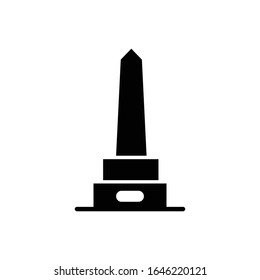 Obelisk mit der Vektorillustration von Glyphymsymbol