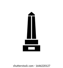 Obelisk mit der Vektorillustration von Glyphymsymbol