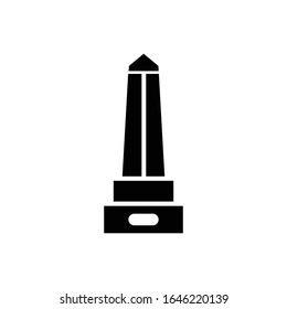 Obelisk mit der Vektorillustration von Glyphymsymbol