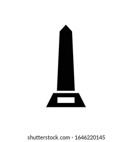 Obelisk mit der Vektorillustration von Glyphymsymbol