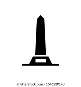 Obelisk mit der Vektorillustration von Glyphymsymbol