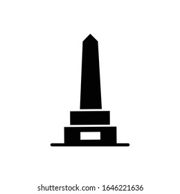 Obelisk mit der Vektorillustration von Glyphymsymbol