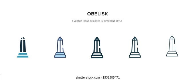 obelisk icon in different style vector illustration. two colored and black obelisk vector icons designed in filled, outline, line and stroke style can be used for web, mobile, ui