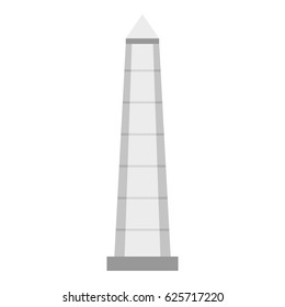 Obelisk icon. Flat illustration of obelisk vector icon isolated on white background