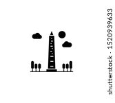 obelisk icon on white background. Modern, simple flat vector illustration for web site or mobile app