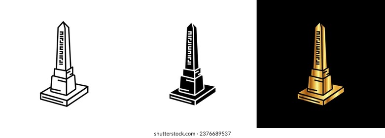 The Obelisk icon, reminiscent of ancient Egyptian architecture, symbolizes power, stability, and the connection between heaven and earth.