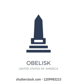 Obelisk icon. Trendy flat vector Obelisk icon on white background from United States of America collection, vector illustration can be use for web and mobile, eps10