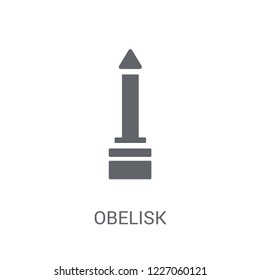 Obelisk icon. Trendy Obelisk logo concept on white background from United States of America collection. Suitable for use on web apps, mobile apps and print media.