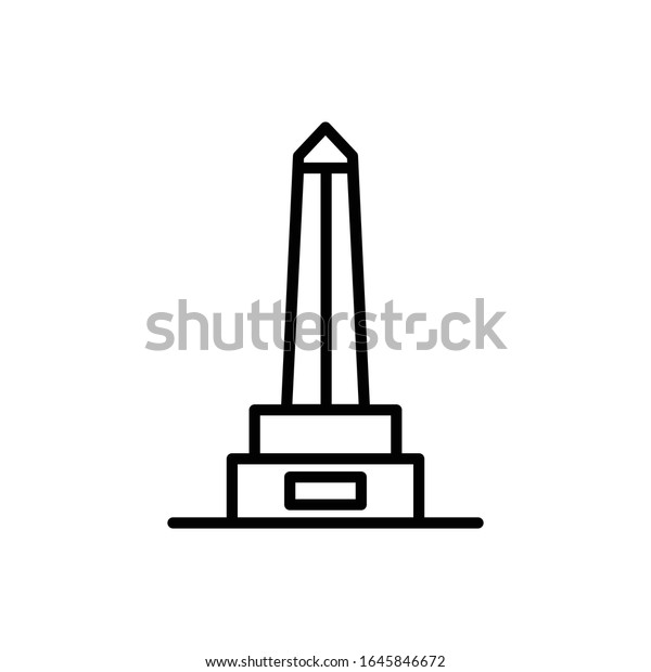 Obelisk Outline Icon Vector Stock Vector (Royalty Free) 1645846672 ...