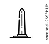 Obelisk – simple  vector icon.