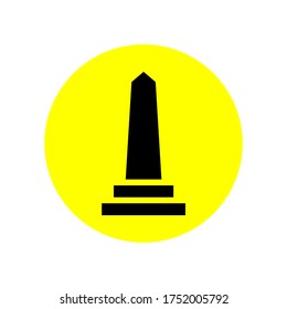 obelisk vector icon design on white background