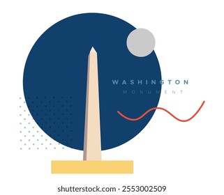 Um Obelisco - O Monumento a Washington - Ilustração de Stock como Arquivo EPS 10