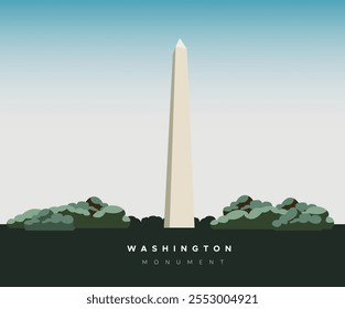 Um Obelisco - O Monumento a Washington - Ilustração de Stock como Arquivo EPS 10