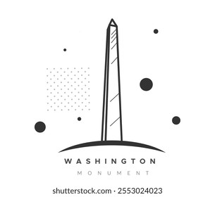 Um Obelisco - O Monumento a Washington - Ilustração de Stock como Arquivo EPS 10