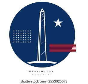 Um Obelisco - O Monumento a Washington - Ilustração de Stock como Arquivo EPS 10