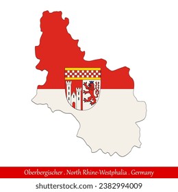 Oberbergischer Flag - North Rhine-Westphalia,Germany (EPS)