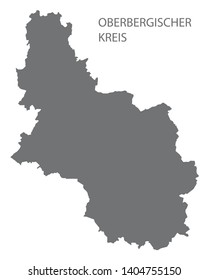 Oberbergischer Kreis grey county map of North Rhine-Westphalia DE