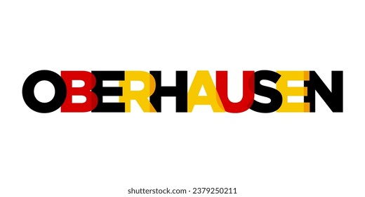 Oberhausen Deutschland, modern and creative vector illustration design featuring the city of Germany for travel banners, posters, web, and postcards.