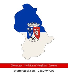 Oberhausen Flag - North Rhine-Westphalia,Germany (EPS)