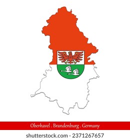 Oberhavel Flag - Brandenburg, Germany (EPS)