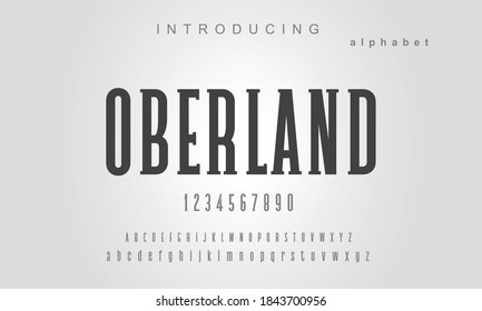 Oberland font. Elegant alphabet letters font and number. Classic Lettering Minimal Fashion Designs. Typography modern serif fonts regular uppercase lowercase and numbers. vector illustration