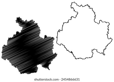 Oberon Shire (Commonwealth of Australia, New South Wales, NSW) map vector illustration, scribble sketch Oberon Council map