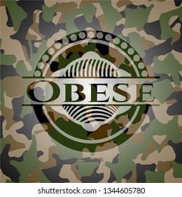 Obese camouflaged emblem