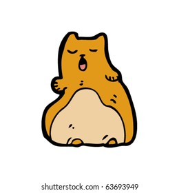 obese cat cartoon