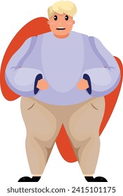  obese male patient with plump body