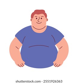 Obese Man with Overweight Body