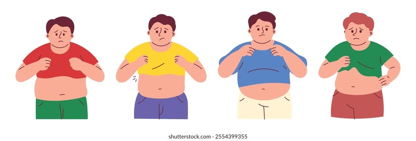 Obese Man Struggling to Fit His Clothes