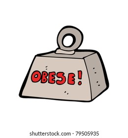 caricatura de metáfora de peso obeso
