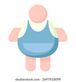 Obesity Alert Icon Element For Design